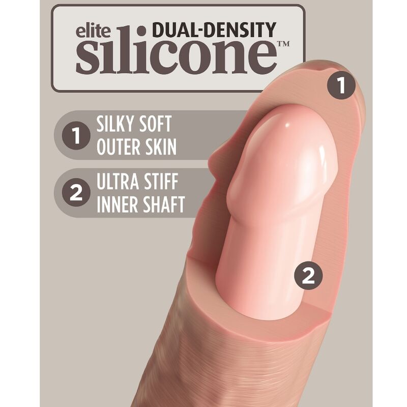 KING COCK - ÉLITE DILDO REALÍSTICO SILICONA 20.3 CM