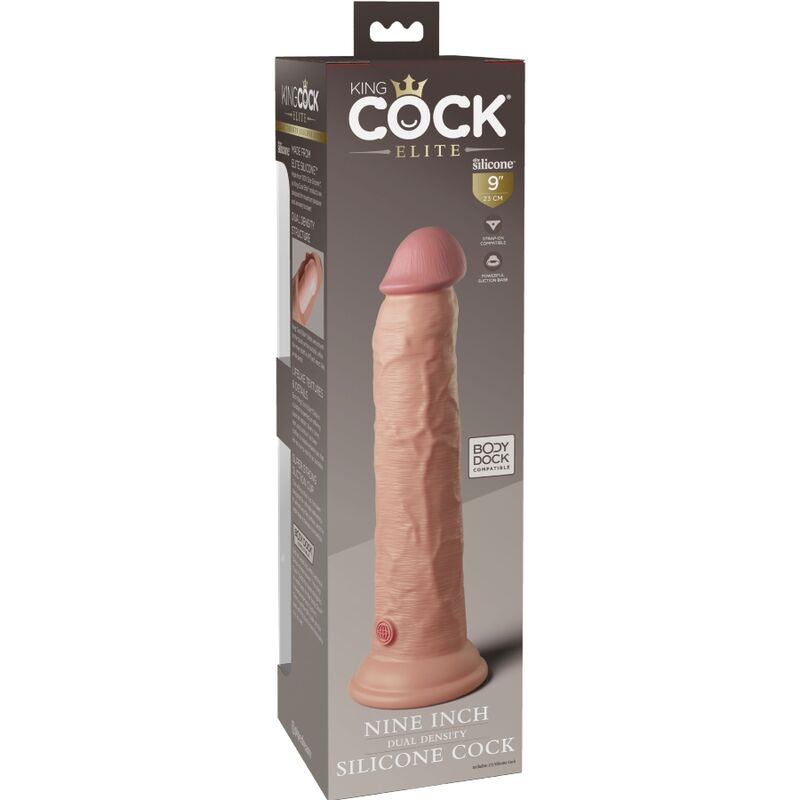 KING COCK - ÉLITE DILDO REALÍSTICO SILICONA 23 CM