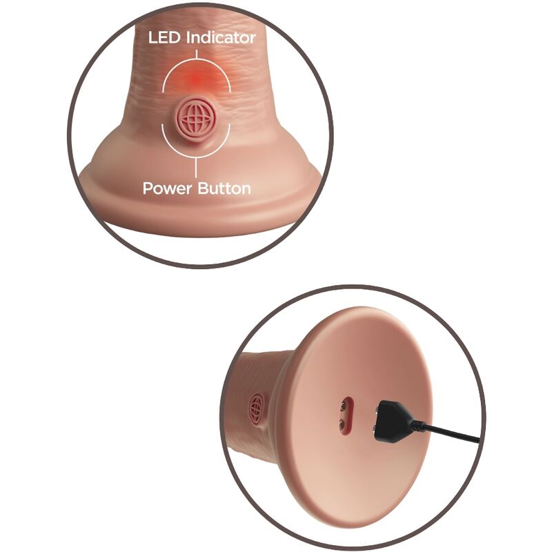 KING COCK - ÉLITE DILDO REALÍSTICO VIBRADOR & SILICONA 15.2 CM