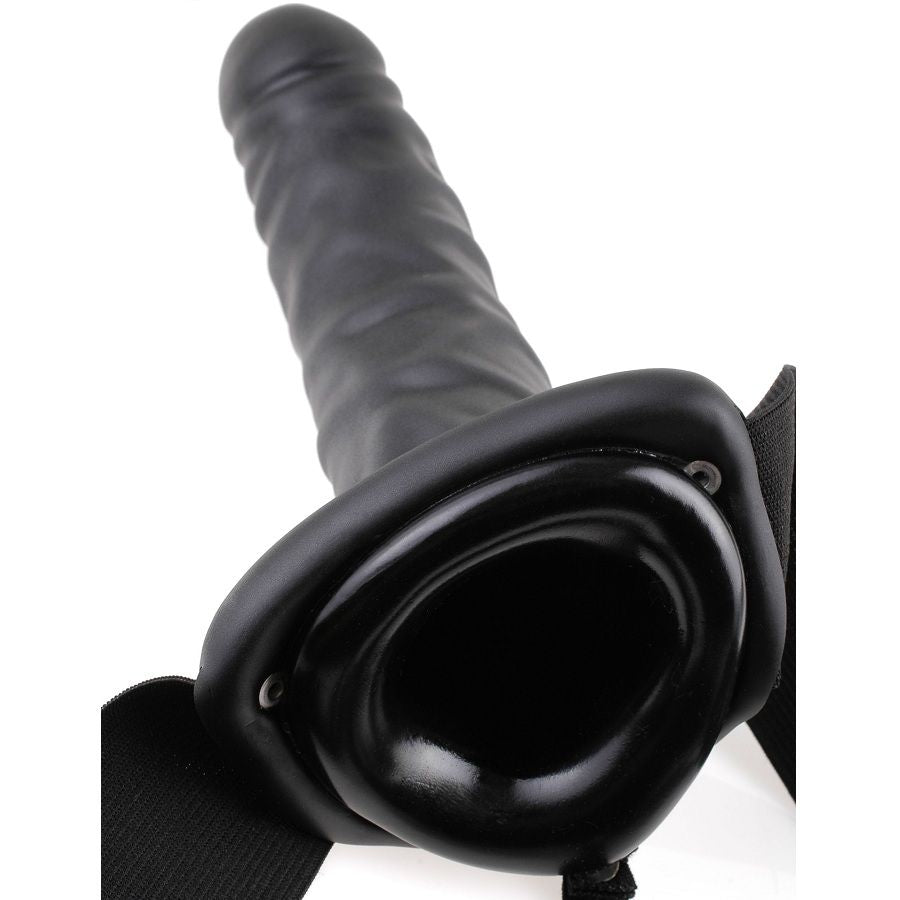 FETISH FANTASY SERIES - ARNÉS VIBRADOR HUECO 19 CM NEGRO