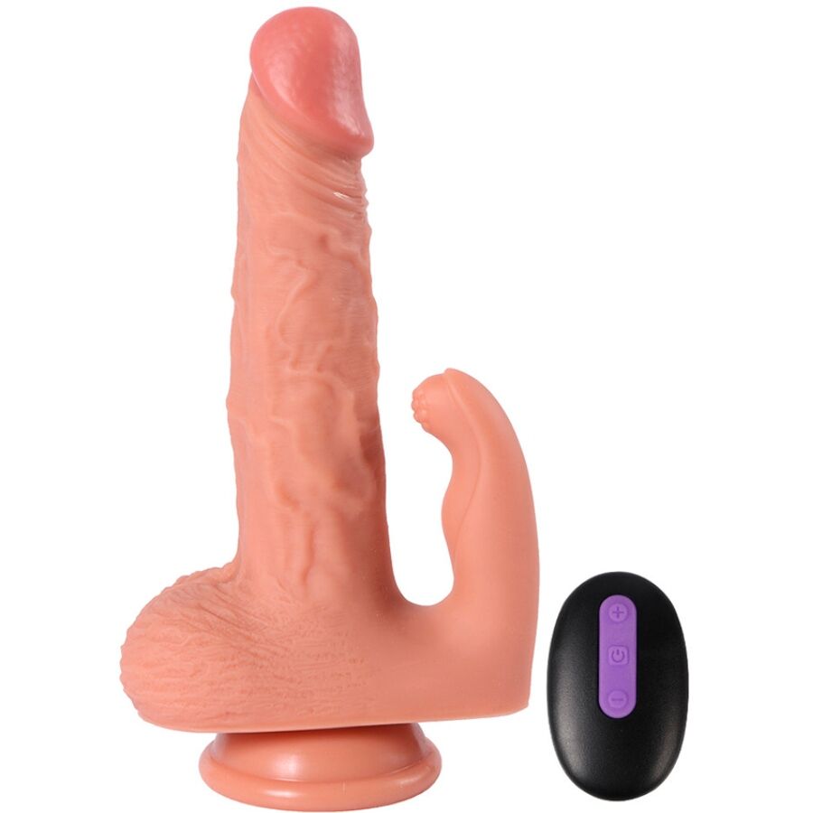 SHEQU - HAYDEN DILDO Y ESTIMULADOR DE CLÍTORIS CON VIBRACIÓN Y CONTROL REMOTO 16 CM