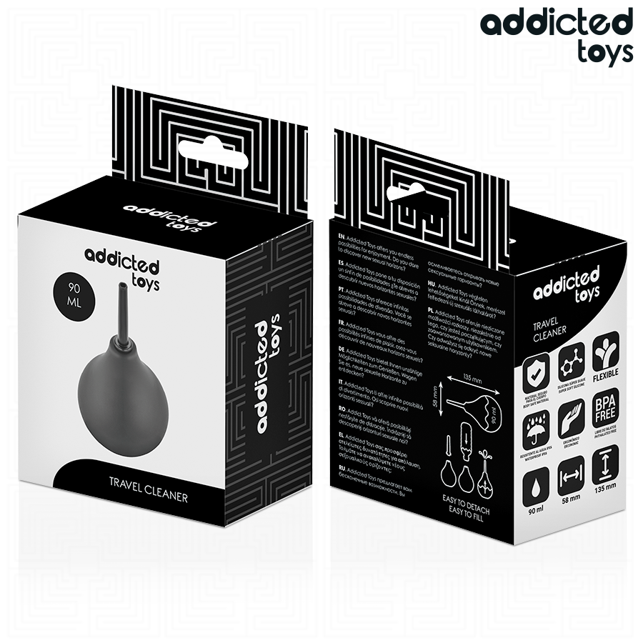 ADDICTED TOYS - LIMPIADOR ANAL DE VIAJE TALLA S 90 ML