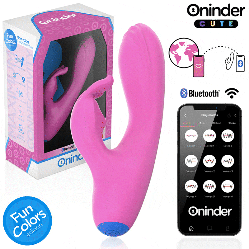 ONINDER CUTE - LOVE BUNNY VIBRADOR PUNTO G Y CLITORIS - APP MUNDIAL GRATUITA