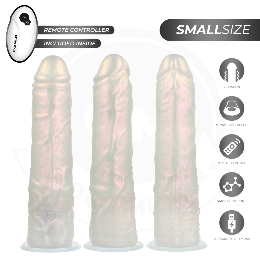 COCK MILLER - DILDO SILICONA 19,5 CM , LUCES Y VIBRACIÓN CON CONTROL REMOTO