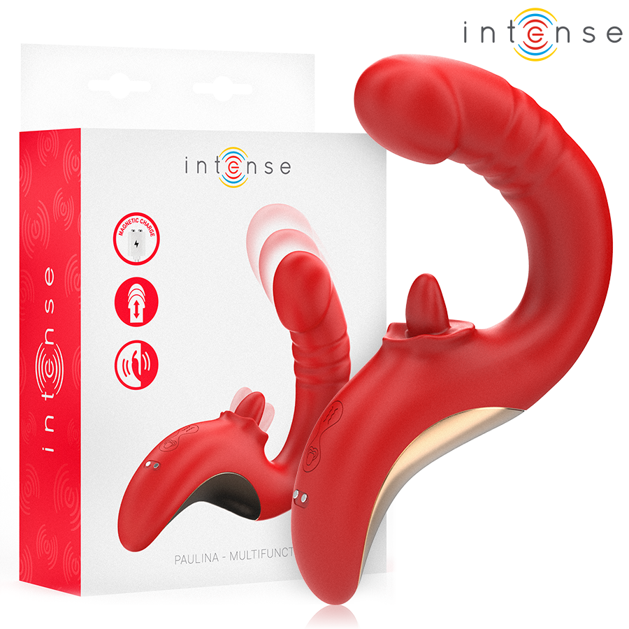 INTENSE - PAULINA VIBRADOR & ESTIMULADOR EN FORMA DE U ROJO