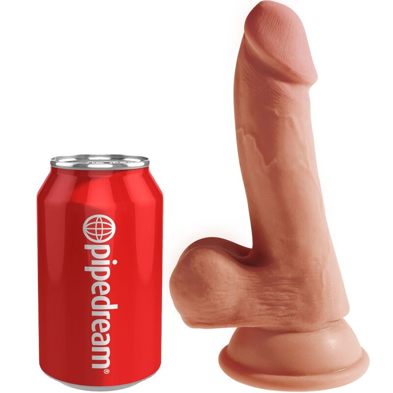 KING COCK - PLUS 3D DILDO CON TESTÍCULOS 17 CM