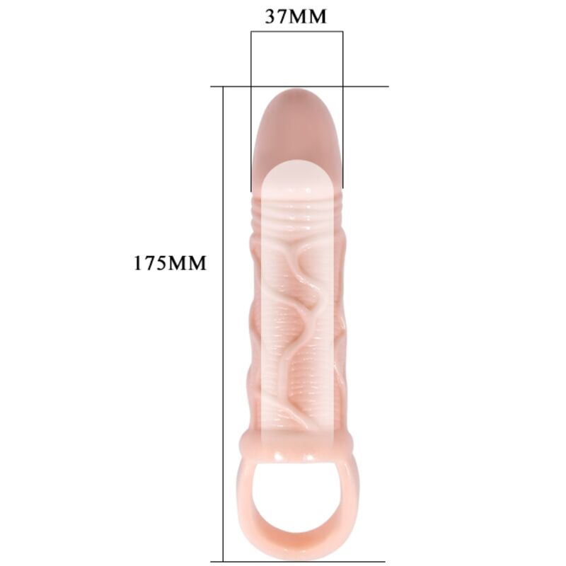 BAILE - FUNDA EXTENSORA PENE CON STRAP PARA TESTÍCULOS 13.5 CM