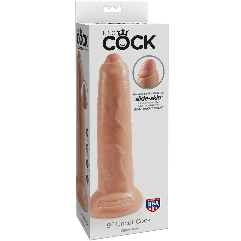 KING COCK - DILDO REALÍSTICO UNCUT NATURAL 23 CM