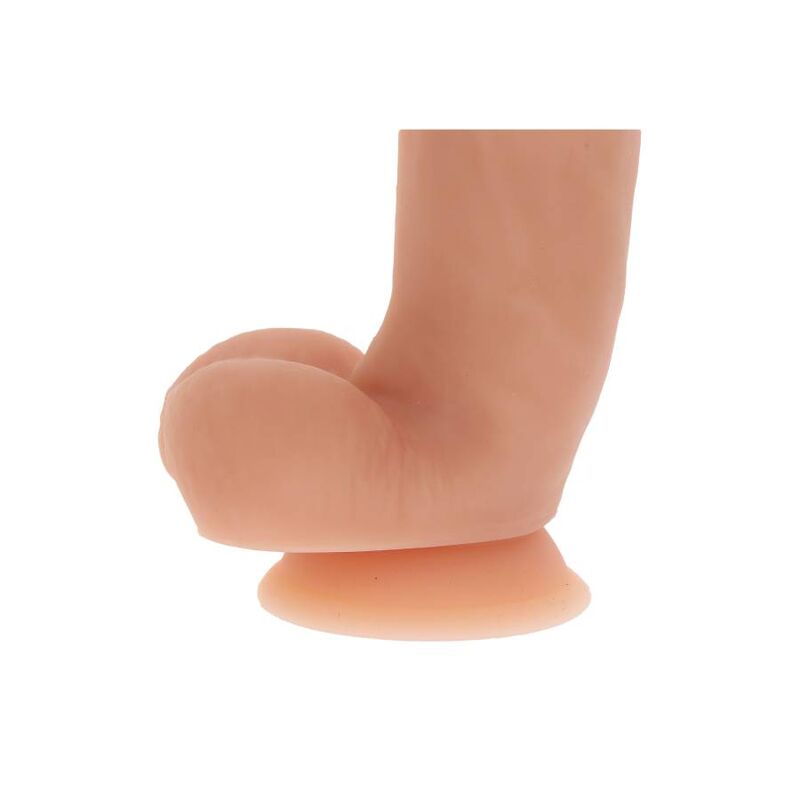GET REAL - DILDO SILICONA 18 CM CON TESTÍCULOS NATURAL