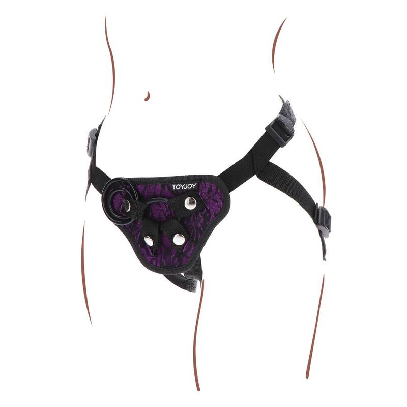 GET REAL - STRAP-ON LACE HARNÉS MORADO