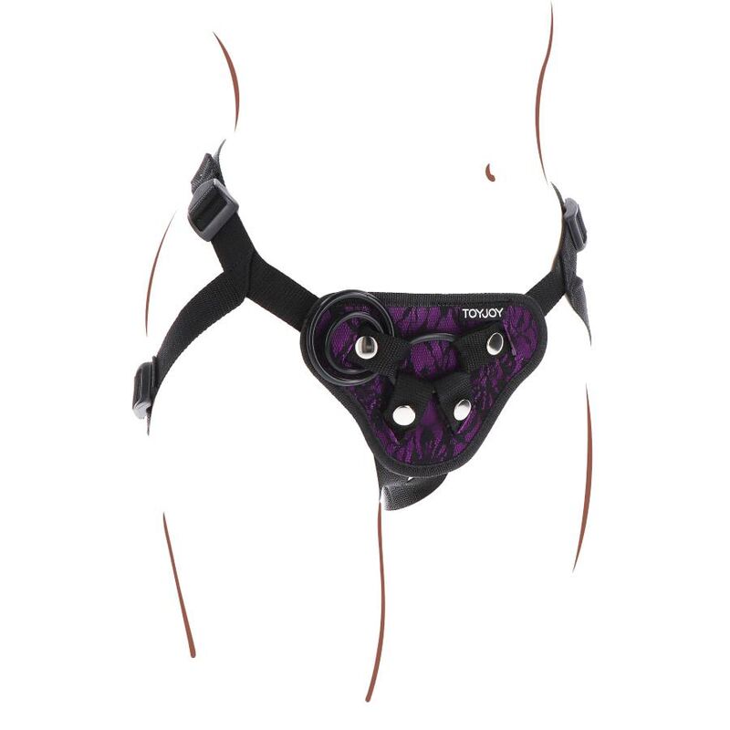 GET REAL - STRAP-ON LACE HARNÉS MORADO