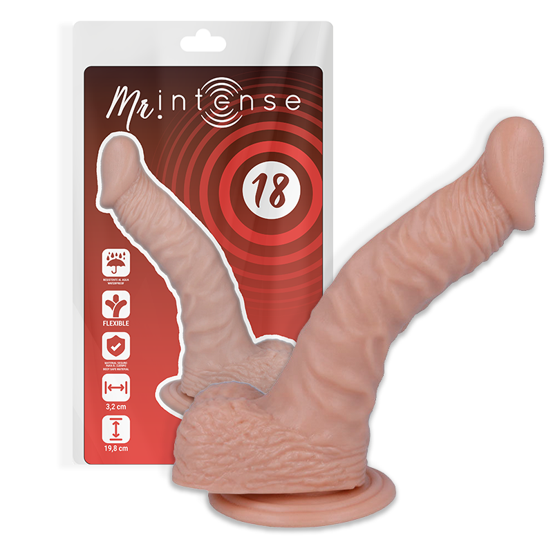MR INTENSE - 18 PENE REALÍSTICO 19.8 CM -O- 3.2 CM