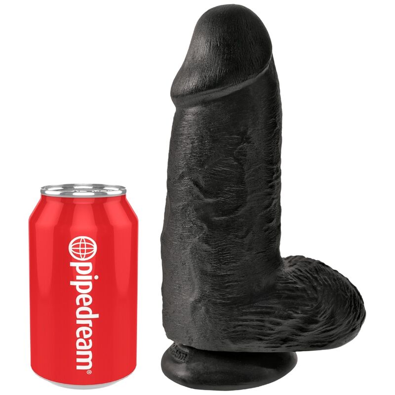 KING COCK - PENE REALÍSTICO CHUBBY 23 CM NEGRO