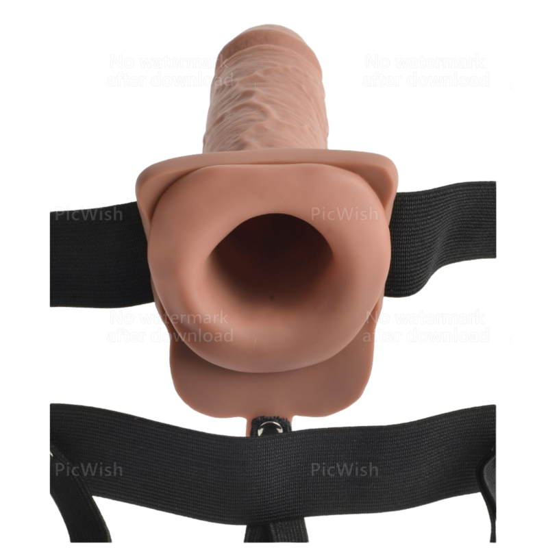 FETISH FANTASY SERIES - ARNÉS AJUSTABLE PENE REALÍSTICO CON TESTÍCULOS RECARGABLE Y VIBRADOR 17.8 CM
