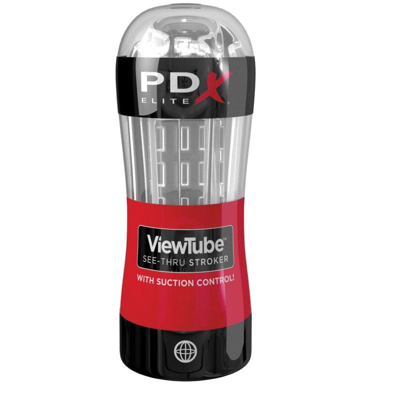 PDX ELITE - MASTURBADOR STROKER VIEWTUBE CONTROL SUCCIONADOR TRANSPARENTE