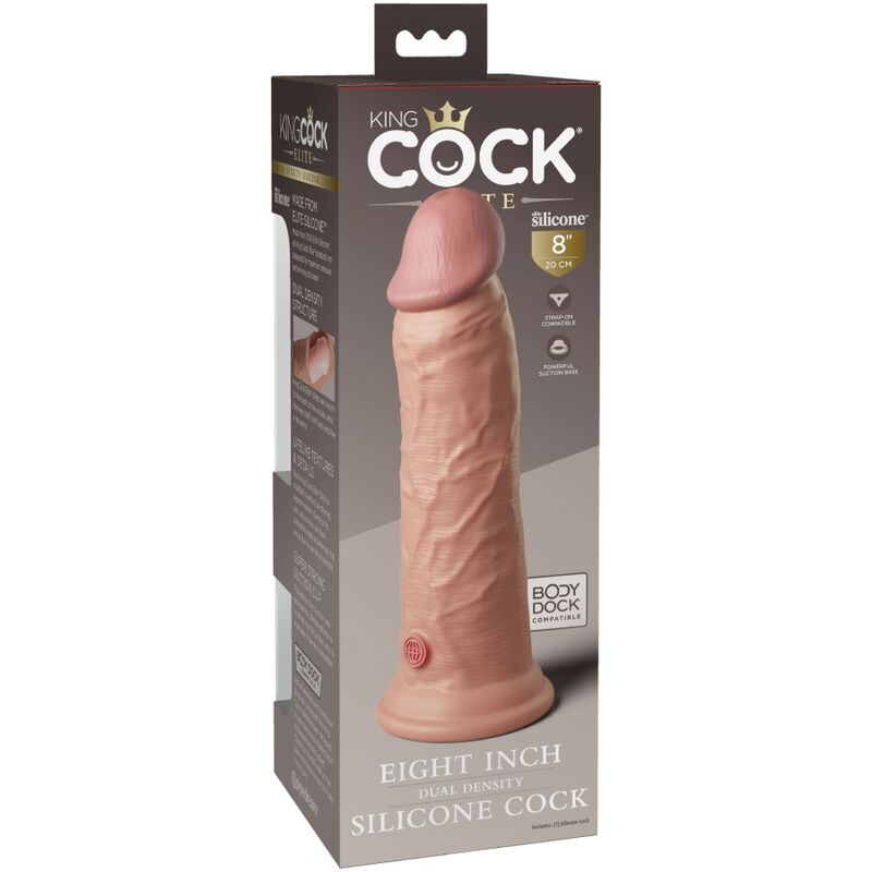 KING COCK - ÉLITE DILDO REALÍSTICO SILICONA 20.3 CM