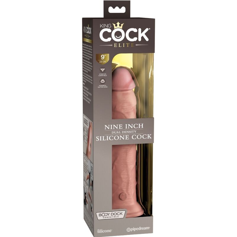 KING COCK - ÉLITE DILDO REALÍSTICO SILICONA 23 CM
