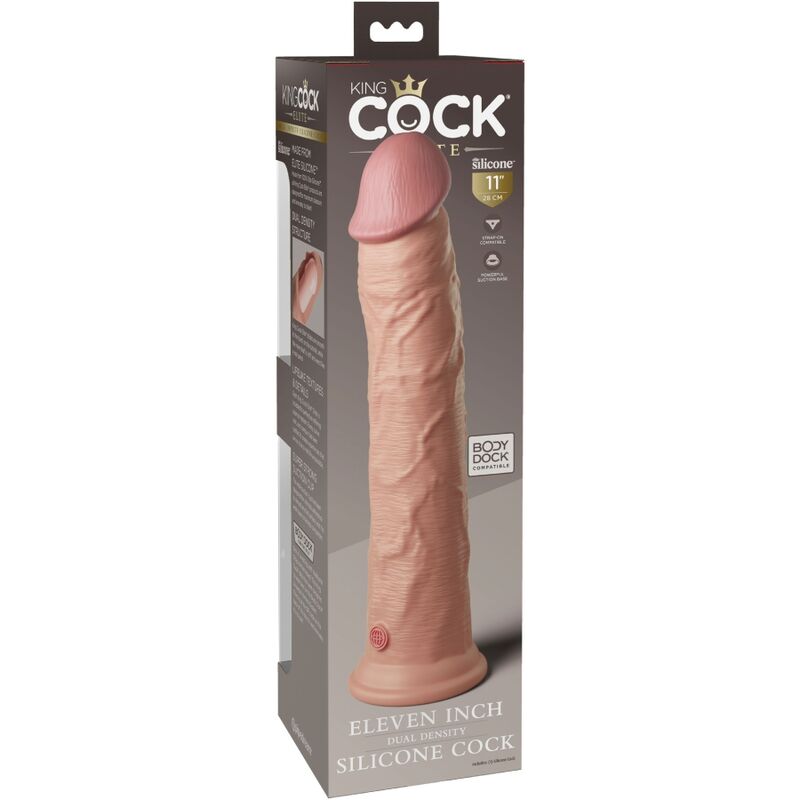 KING COCK - ÉLITE DILDO REALÍSTICO SILICONA 28 CM