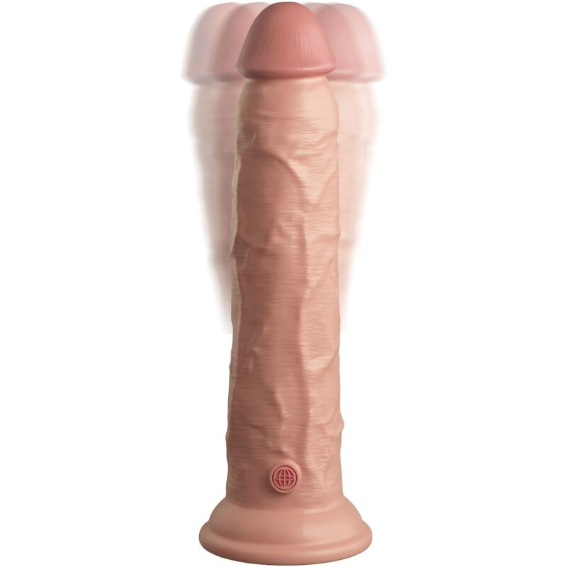 KING COCK - ÉLITE DILDO REALÍSTICO VIBRADOR & SILICONA CONTROL REMOTO 23 CM