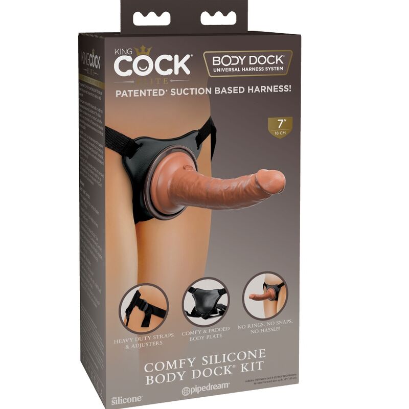 KING COCK - ÉLITE ARNÉS AJUSTABLE CONFORTABLE CON DILDO 17.8 CM