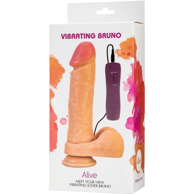 ALIVE - BRUNO PENE REALÍSTICO VIBRADOR 22 CM