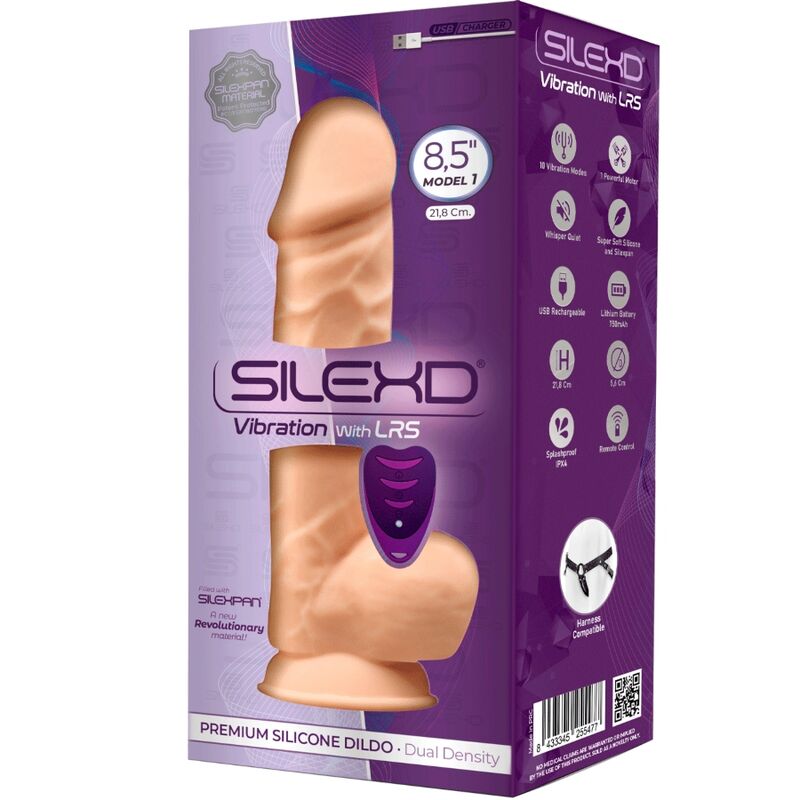 SILEXD - MODELO 1 PENE REALÍSTICO VIBRADOR SILICONA PREMIUM SILEXPAN CONTROL REMOTO 21.8 CM