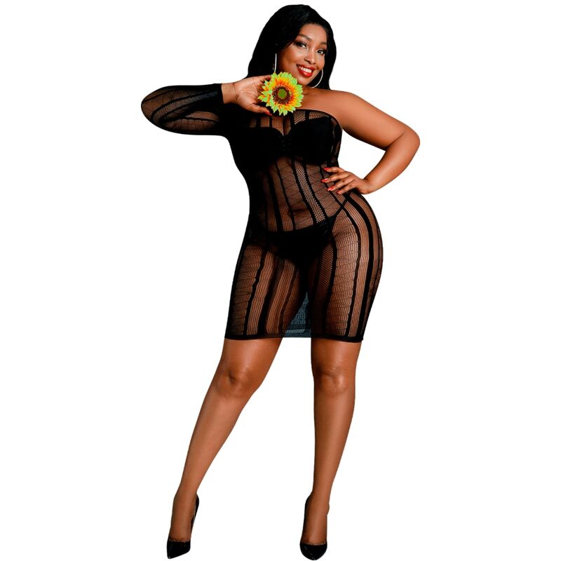 MOONLIGHT - MODELO 5 VESTIDO NEGRO TALLA ÚNICA / PLUS SIZE