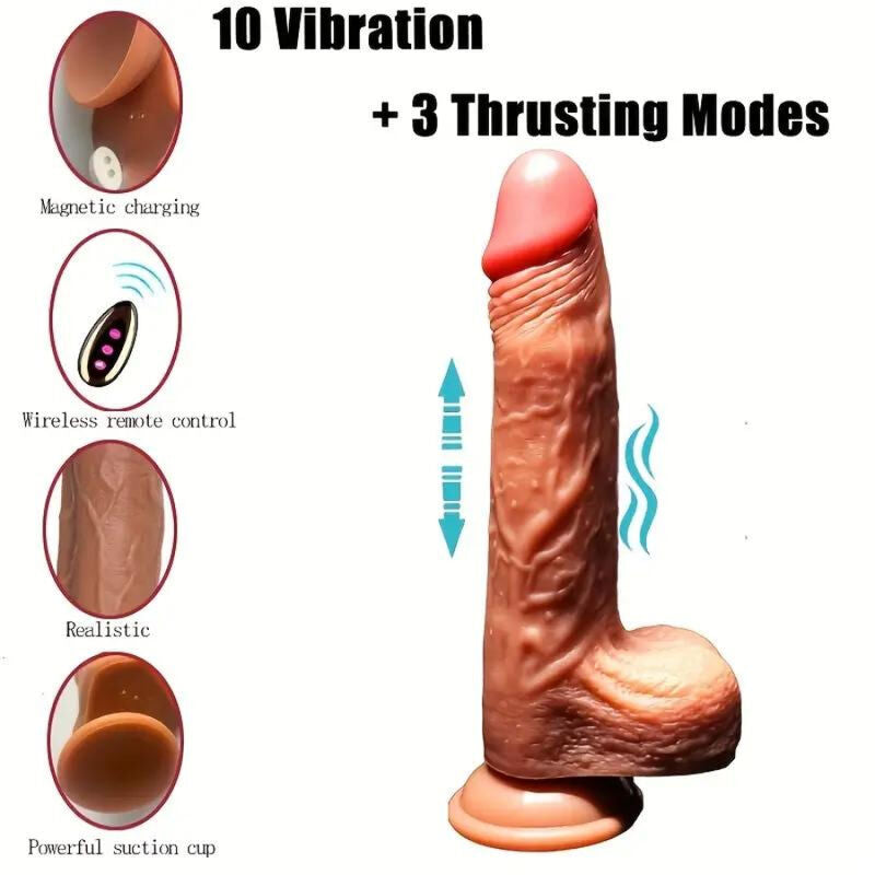 ARMONY - DILDO REALÍSTICO VIBRADOR & THRUSTING CONTROL REMOTO 22.5 CM