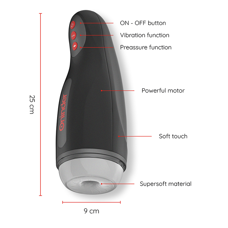 ONINDER - SEOUL MASTURBADOR MASCULINO DE COMPRESION Y VIBRACIÓN - APP GRATUITA