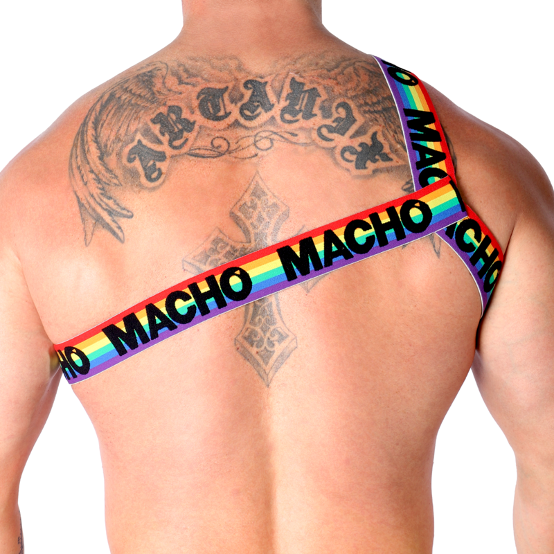 MACHO - ARNÉS ROMANO BLANCO S/M