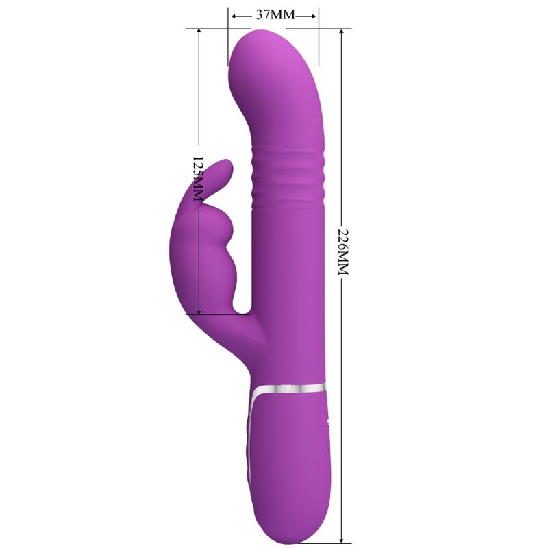 PRETTY LOVE - COALE VIBRADOR RABBIT MULTIFUNCIÓN 4 EN 1 MORADO
