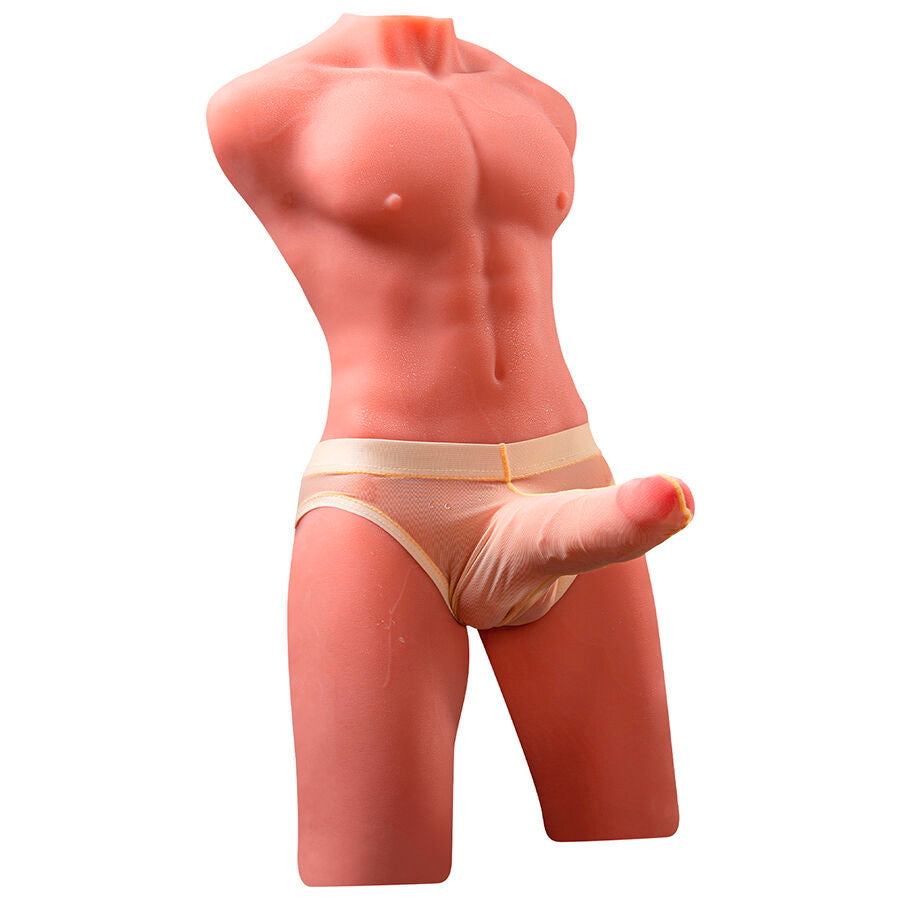 XISE - JASON HALF BODY TORSO REALÍSTICO MASCULINO CON THRUSTING Y VIBRACIÓN 55 CM