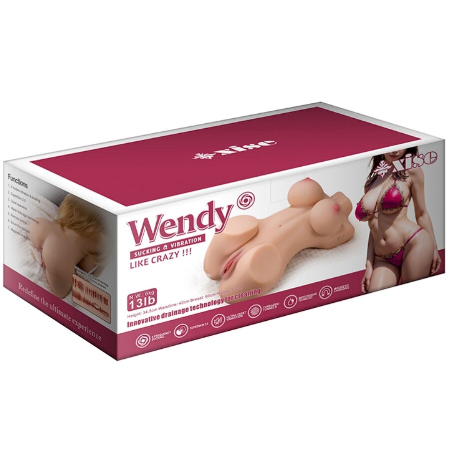 XISE - WENDY SUCKING TORSO FEMENINO CON VIBRACIÓN Y CONTROL REMOTO 6 KG