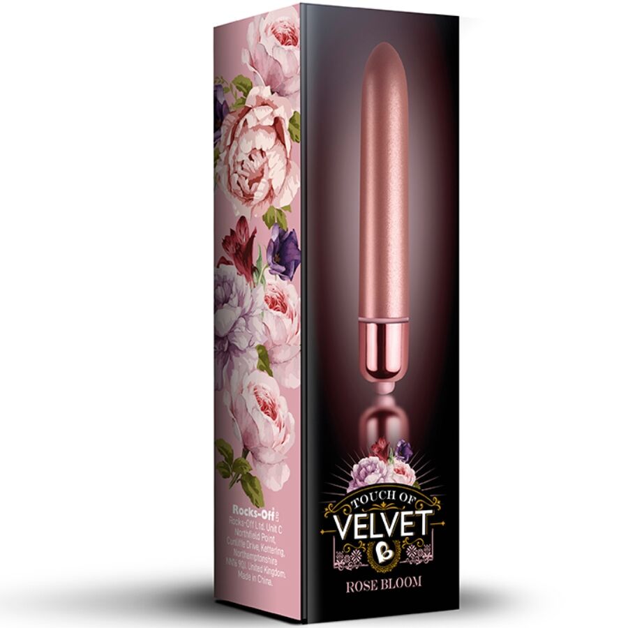 ROCKS-OFF - BALA VIBRADORA TOUCH OF VELVET ROSE BLOOM 10 VELOCIDADES