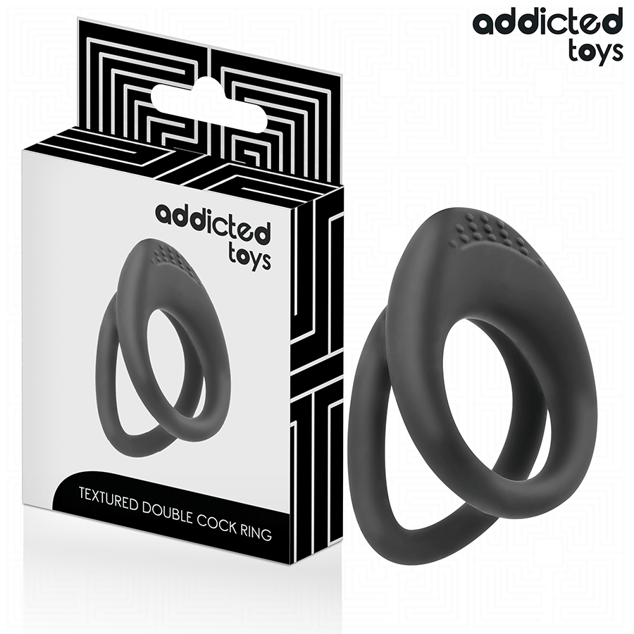 ADDICTED TOYS - ANILLO TEXTURIZADO DOBLE PARA EL PENE