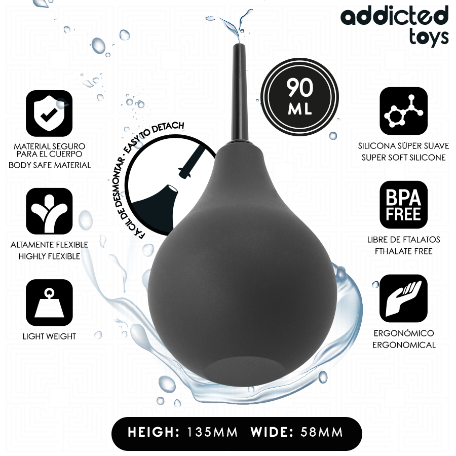 ADDICTED TOYS - LIMPIADOR ANAL DE VIAJE TALLA S 90 ML