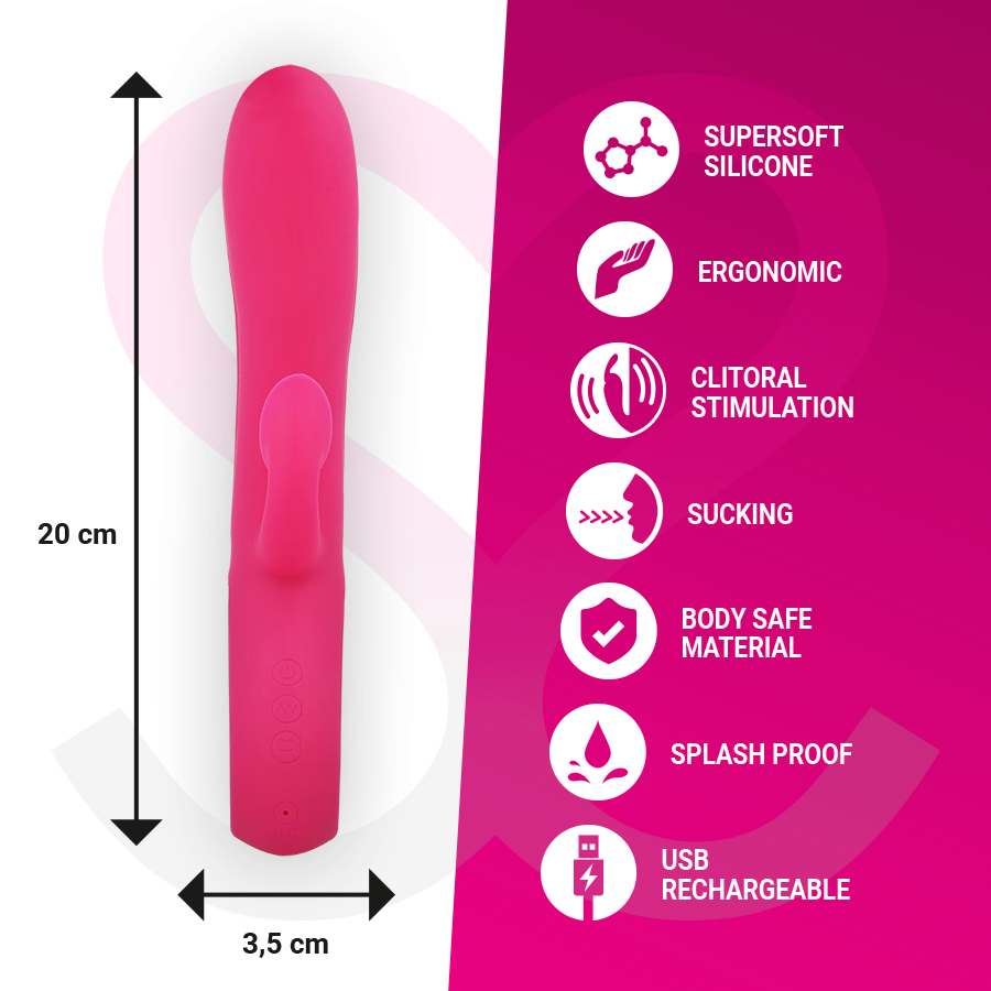 MORESSA - DUSTIN SUCCIONADOR CLITORIAL Y POTENTE VIBRACIÓN PREMIUM SILICONE RECARGABLE