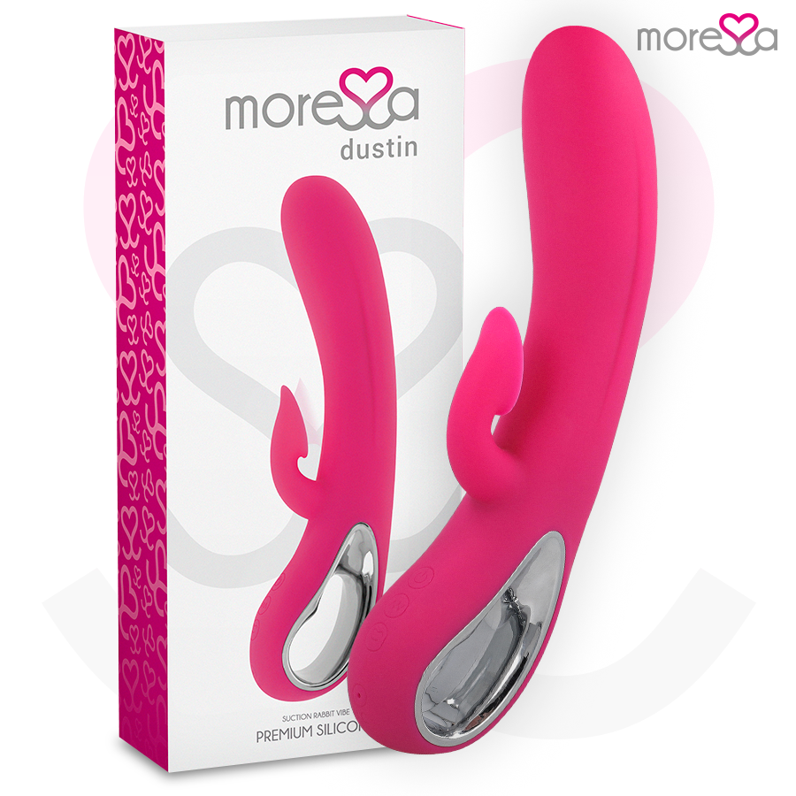 MORESSA - DUSTIN SUCCIONADOR CLITORIAL Y POTENTE VIBRACIÓN PREMIUM SILICONE RECARGABLE