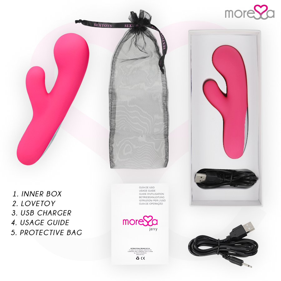 MORESSA - JERRY CLIP VIBRADOR PUNTO G Y CLITORIS PREMIUM SILICONE RECARGABLE
