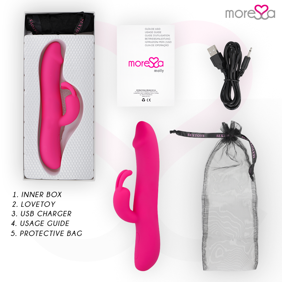 MORESSA - MOLLY IMPULSOR UP&DOWN Y POTENTE VIBRACIÓN PREMIUM SILICONE RECARGABLE