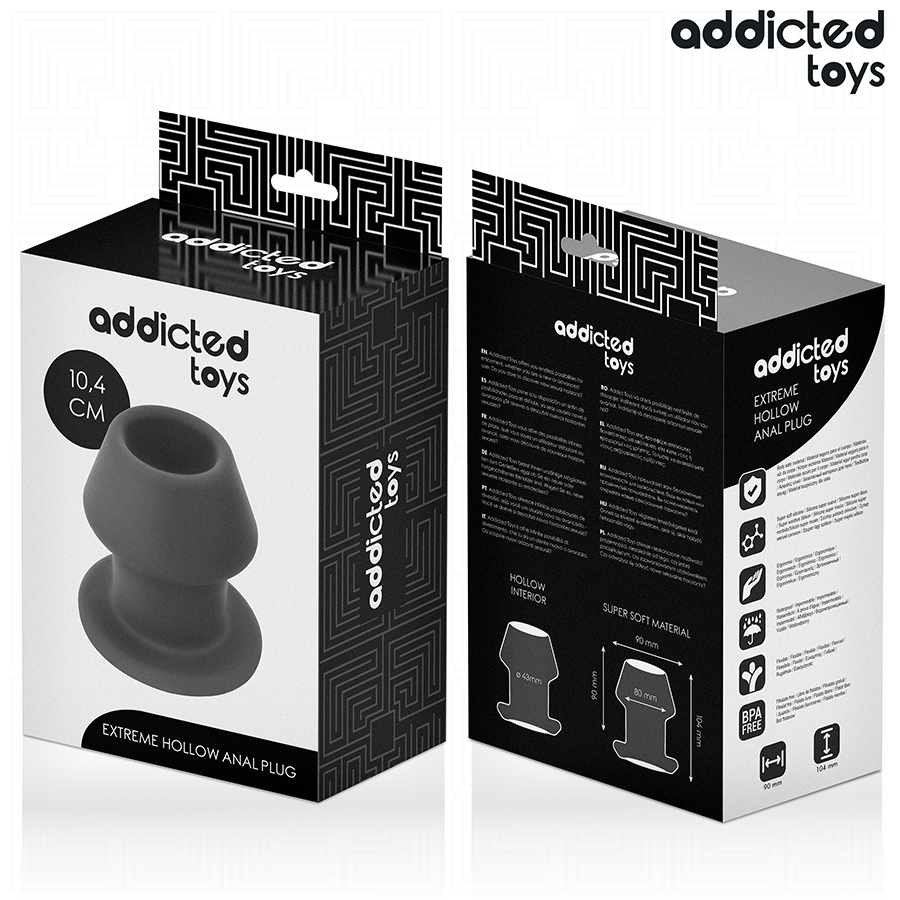 ADDICTED TOYS - PLUG ANAL HUECO EXTREM SILICONA TALLA L 10,4 CM