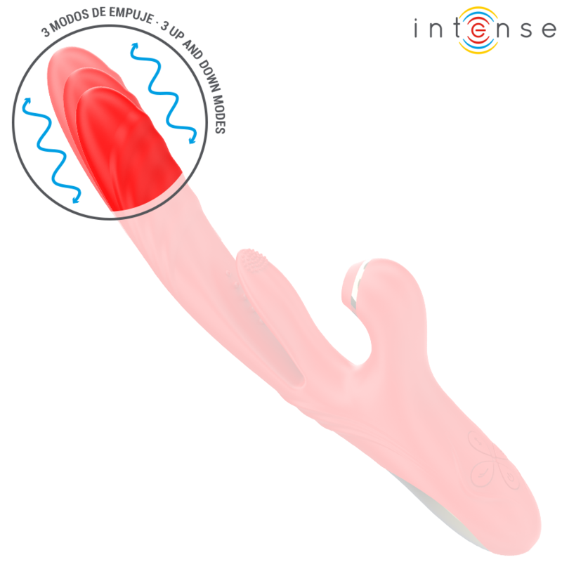 INTENSE - KAROL VIBRADOR MULTIFUNCIÓN EMPUJE & ESTIMULACIÓN & ONDAS ESTIMULADORAS ROJO