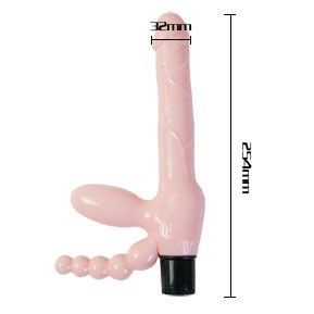 BAILE - ARNÉS SIN CUERDA TPR CON VIBRACIÓN Y ESTIMULACION ANAL 25.4 CM