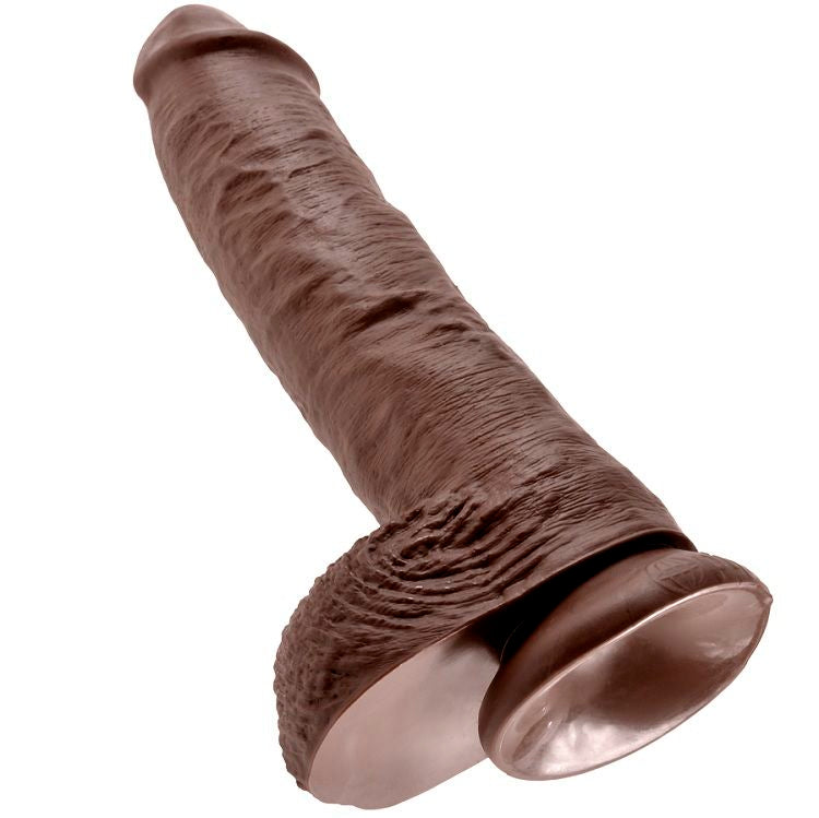 KING COCK - 10 PENE REALÍSTICO MARRÓN 26.5 CM