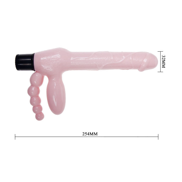 BAILE - ARNÉS SIN CUERDA TPR CON VIBRACIÓN Y ESTIMULACION ANAL 25.4 CM