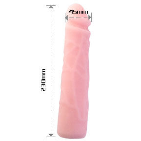 BAILE - DILDO SILICONA TACTO PIEL REALÍSTICO 23 CM