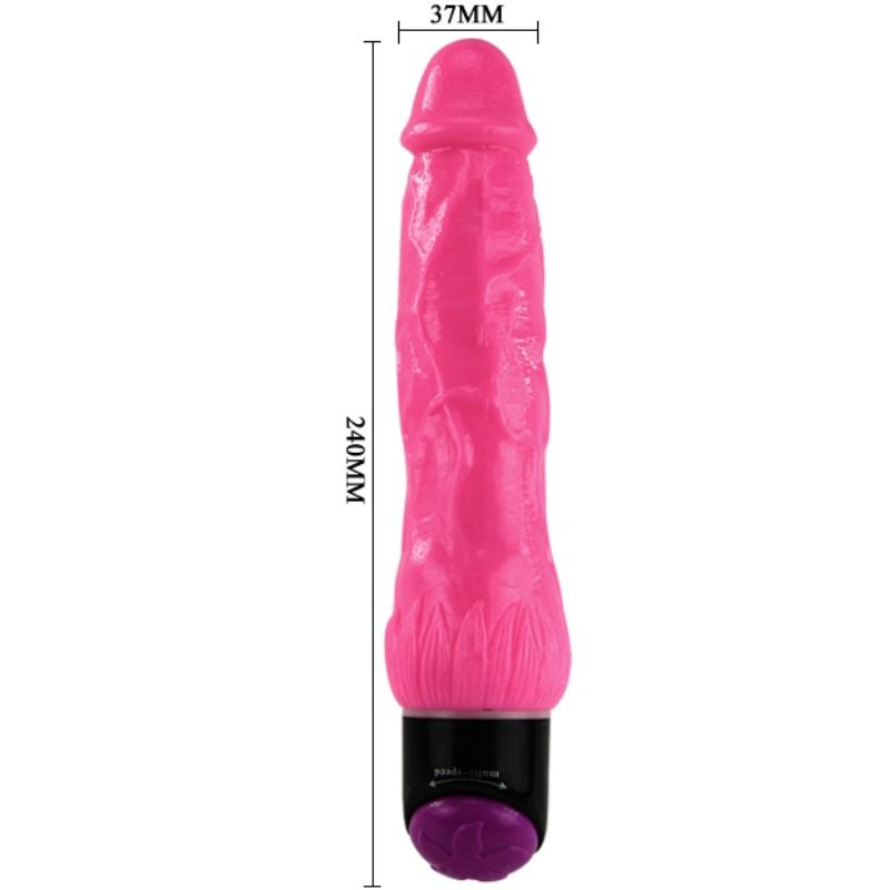 BAILE - COLORFUL SEX VIBRADOR REALÍSTICO ROSA 24 CM