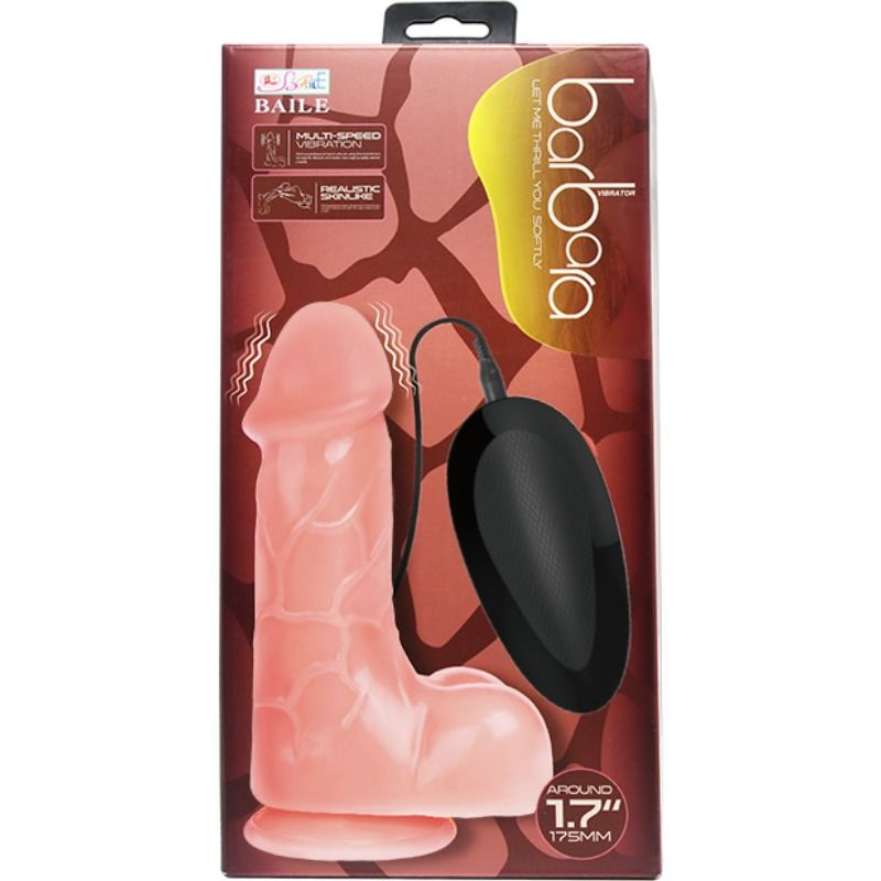 BAILE - VIBRADOR REALÍSTICO BÁRBARA NATURAL 22 CM