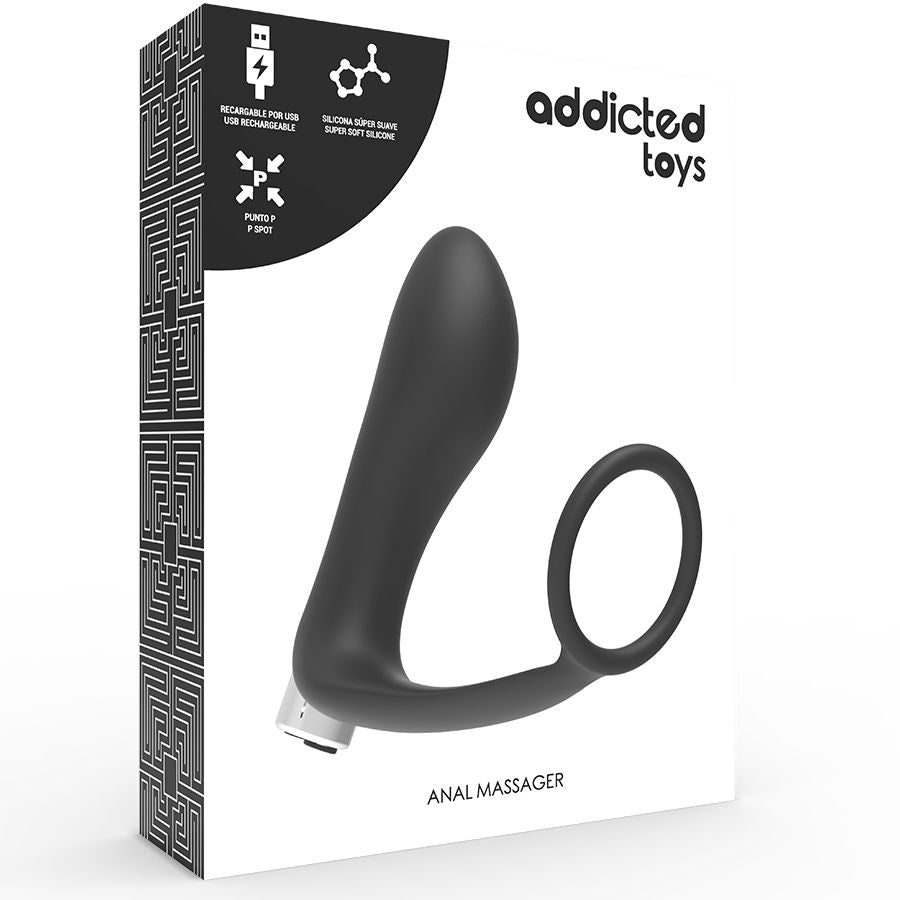 ADDICTED TOYS - VIBRADOR PROSTÁTICO RECARGABLE MODEL 1 - NEGRO