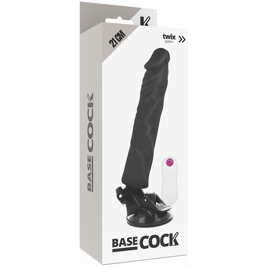BASECOCK - VIBRADOR REALÍSTICO CONTROL REMOTO NATURAL 21 CM -O- 4 CM